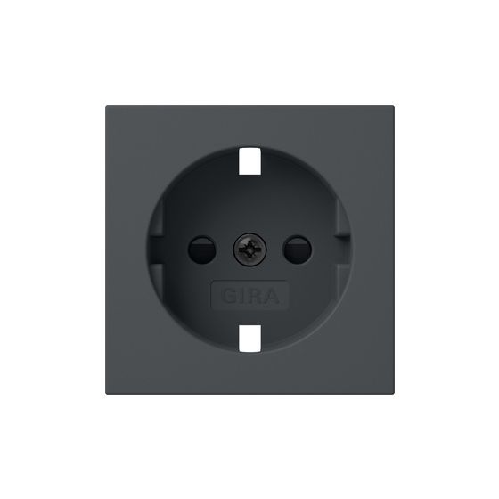 Gira Abdeckung Schutzkontakt-Steckdose System 55, Safety Plus, Anthrazit, 492128