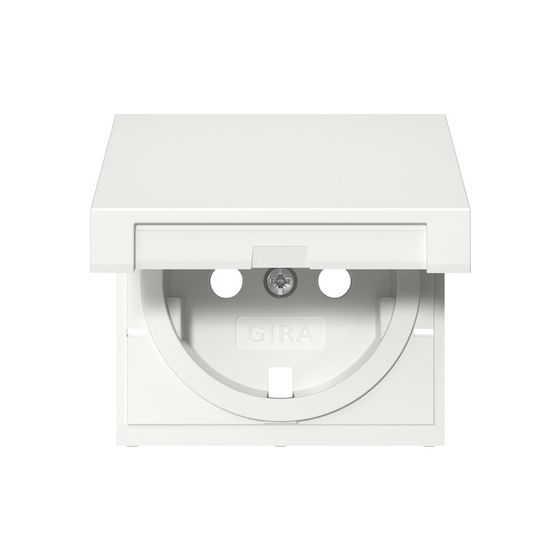 Gira Abdeckung für Schutzkontakt-Steckdose System 55, 16A, 250V, Reinweiß glänzend, 492203