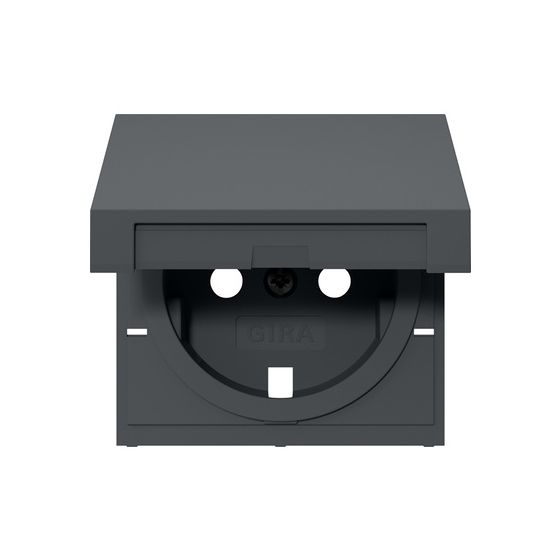 Gira Abdeckung für Schutzkontakt-Steckdose System 55, 16A 250V, Anthrazit, 492228