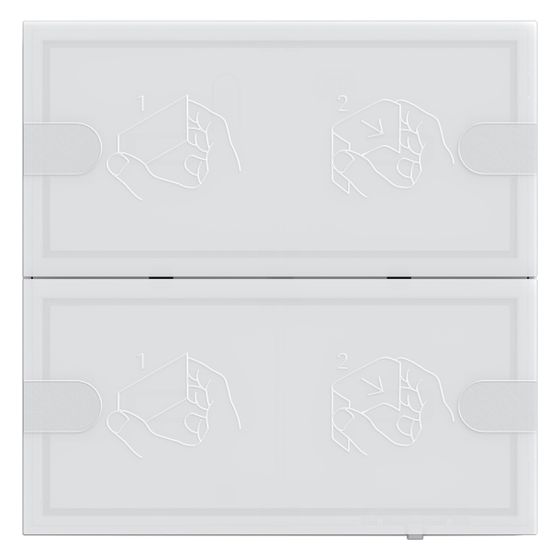 Gira KNX Tastsensor 4 Komfort 2-fach, 95x95mm, Weiß, 5002003