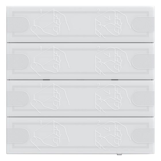 Gira KNX Tastsensor 4 Komfort 4-fach, 95x95mm, Weiß, 5004003