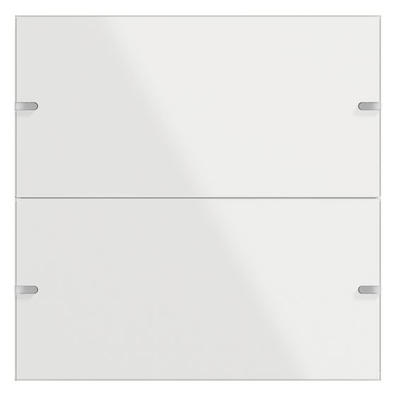 Gira Wippenset 2-fach Tastsensor 4.95, Glas, Weiß, 502212