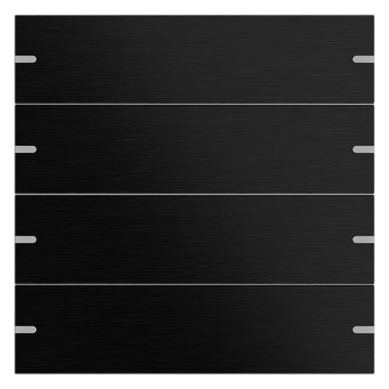 Gira Wippenset 4-fach Tastsensor 4, Aluminium Schwarz eloxiert, 5024126