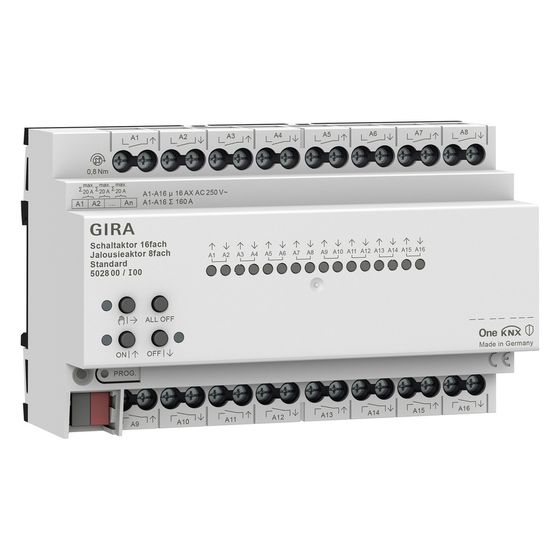Gira Schalt-/Jalousieaktor 16f/8f 16 A REG Standard, 16 A, REG, 502800