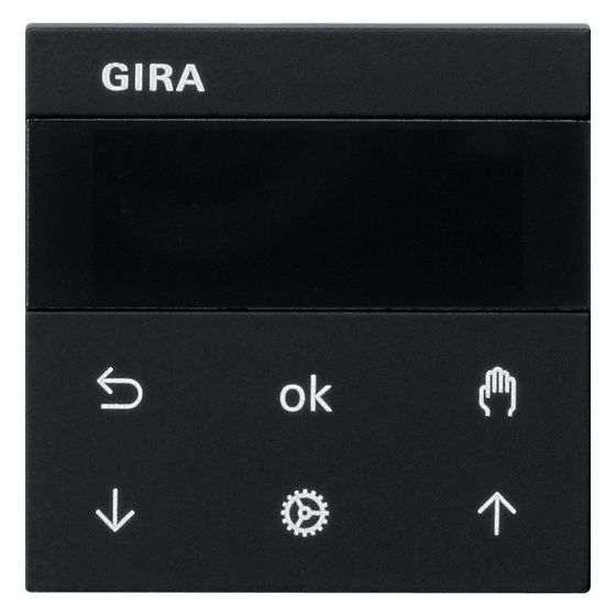 Gira Jalousie- und Schaltuhr Display System 3000, System 55, Schwarz matt, 5366005
