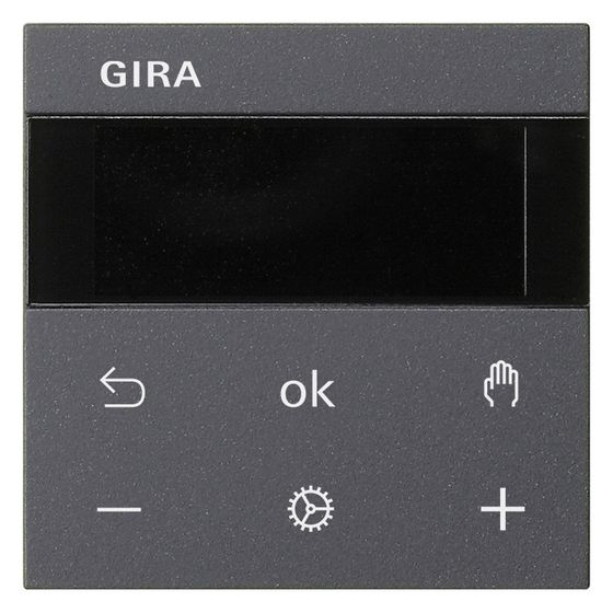 Gira Raumtemperaturregler System 3000 BT, System 55, Anthrazit, 539428