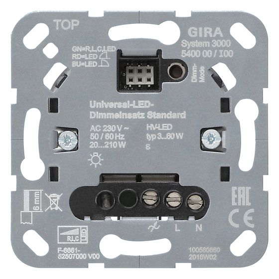 Gira Universal-LED-Dimmeinsatz System 3000 Standard, 540000