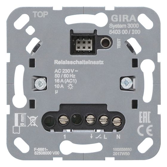 Gira Relaisschalteinsatz System 3000, 540300