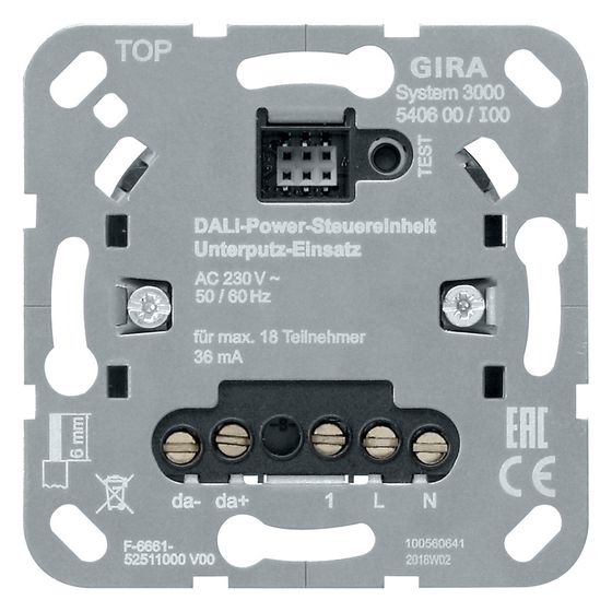 Gira DALI-Power-Steuereinheit System 3000, Unterputz-Einsatz, 540600