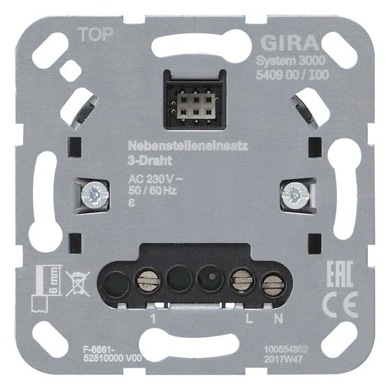 Gira Nebenstelleneinsatz System 3000, 3-Draht, 540900