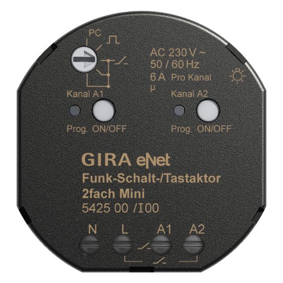 Gira Funk-Schalt-Tastaktor Mini 2-fach eNet, 542500
