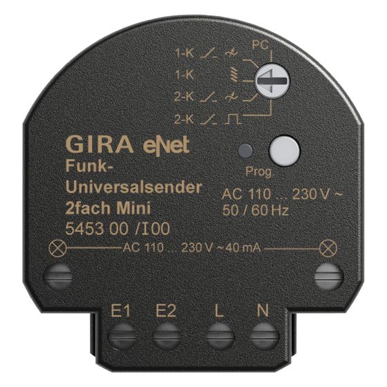 Gira Funk Universalsender Mini eNet 2-fach, 545300