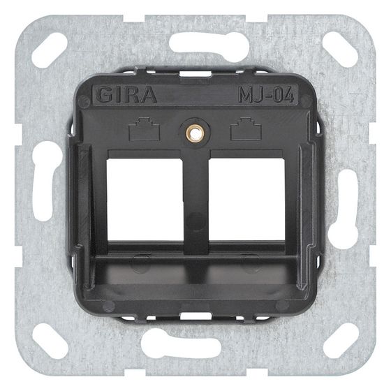 Gira Modular Jack Tragring, 2-fach, für Schraubbefestigung, 560400