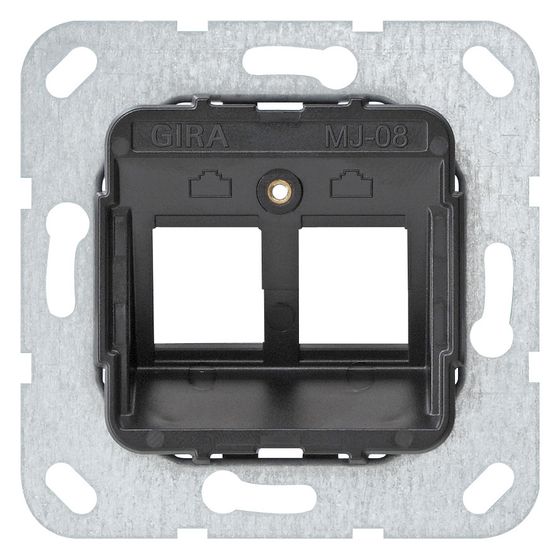 Gira Modular Jack Tragring, 2-fach, für Schraubbefestigung, 560800