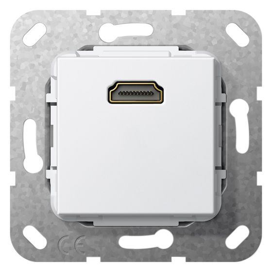 Gira HDMI Gender Changer Einsatz 566903, Reinweiß