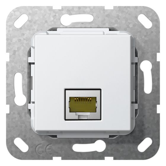 Gira Datendose RJ45 Cat 6A 10 Gbit, LSA Plus, Reinweiß, 569603