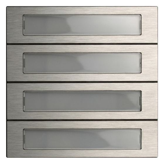 Gira Ruftastenmodul System 106 4-fach, Edelstahl, 5534920