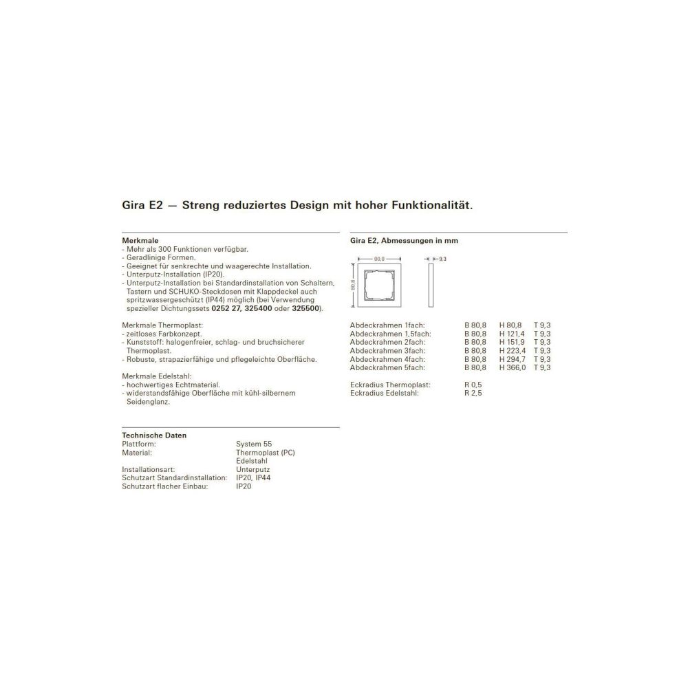 Gira Abdeckrahmen E2 2-fach, Anthrazit, 021223... GIRA-021223 4010337212232 (Abb. 2)