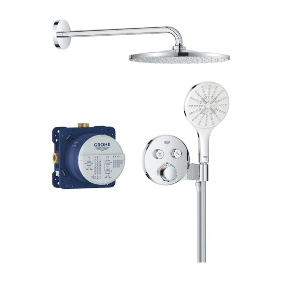 Grohe Precision SmartControl Unterputz Duschsystem Vitalio Rain Mono 310 2 Absperrv. Handbrause, 1,5m Schlauch chrom 34877000