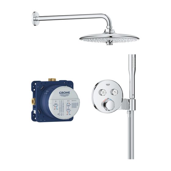 Grohe Precision SmartControl Unterputz Duschsystem Vitalio Joy 260 Kopfbrausen-Set, Handbrause, Schlauch 1,5m chrom 34878000