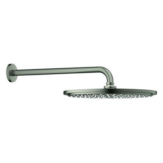 Grohe Rainshower Cosmopolitan 310 Kopfbrauseset, 1 Strahlart, Brausearm 380mm, 8l/min bei 3 bar, Satin Steel, 100738MS00