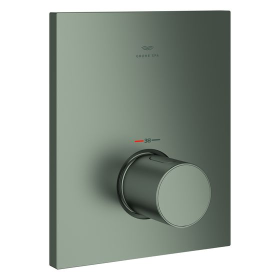 Grohe Grohtherm F Thermostat-Zentralbatterie, Fertigmontageset für Rapido T, Satin Steel, 100753MS00