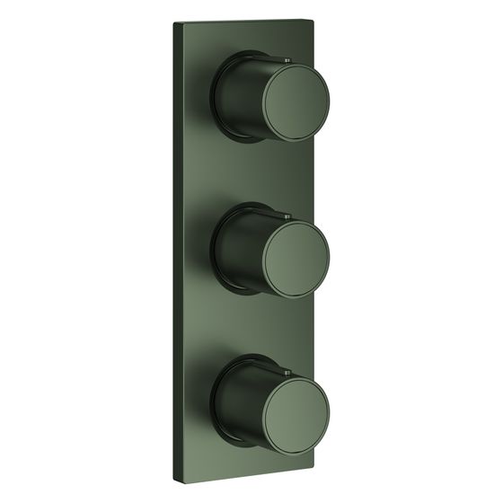 Grohe Unterputzventil Grohtherm F, 3-fach, Fertigmontageset für 35 031, ohne UP-Körper, Satin Graphite, 100755MG00