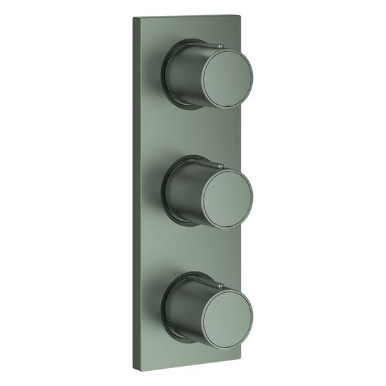 Grohe Unterputzventil Grohtherm F, 3-fach, Fertigmontageset für 35 031, ohne UP-Körper, Satin Steel, 100755MS00