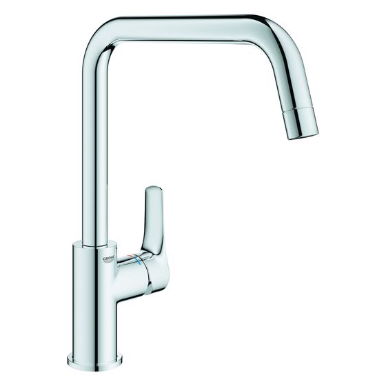 Grohe Eurosmart Einhand-Spültischbatterie, Niederdruck, hoher Auslauf, Chrom, 1012340000