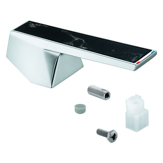 Grohe Hebel für Allure Brilliant mit Temperaturanzeige Rot/Blau, Hard Graphite gebürstet, 101332AL00