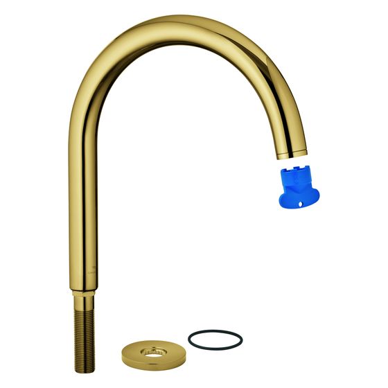 Grohe C-Auslauf für Zweigriffarmaturen, drehbar, Cool Sunrise, 101350GL00