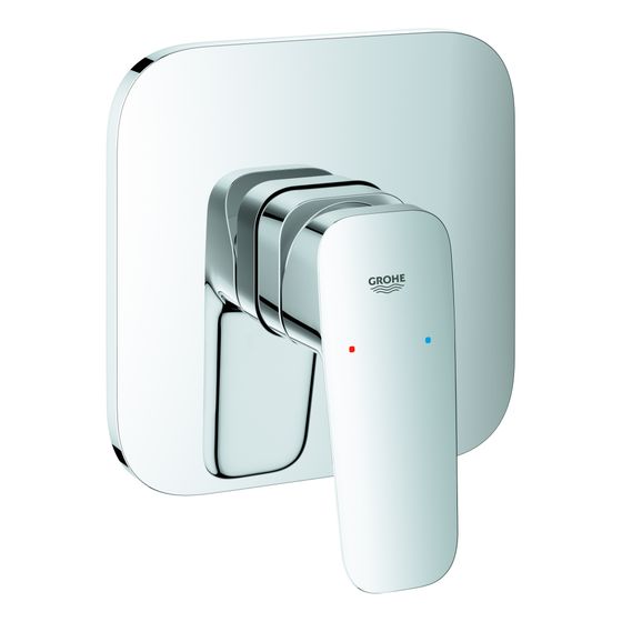 Grohe Cubeo Einhand-Brausebatterie Chrom, Fertigmontageset für Rapido SmartBox 35604