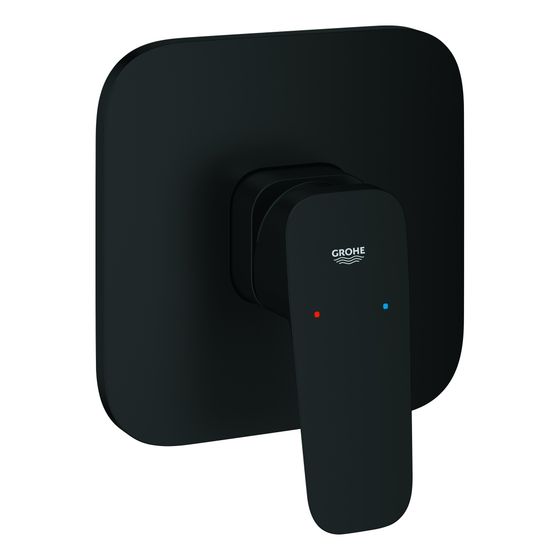 Grohe Cubeo Einhand-Brausebatterie Mattschwarz, Fertigmontageset für Rapido SmartBox 35604