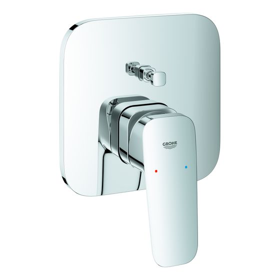 Grohe Cubeo Einhand-Wannenbatterie Chrom, Fertigmontageset für Rapido SmartBox 35604