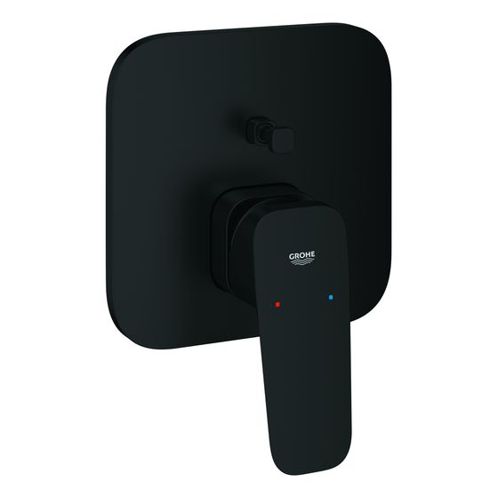 Grohe Cubeo Einhand-Wannenbatterie Mattschwarz, Fertigmontageset für Rapido SmartBox 35604