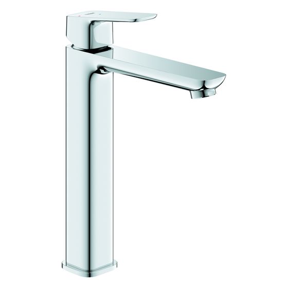 Grohe Cubeo Einhand-Waschtischbatterie XL-Size, Einloch, Mittelstellung kalt, Schwenkauslauf, glatter Körper, Chrom, 1017800000