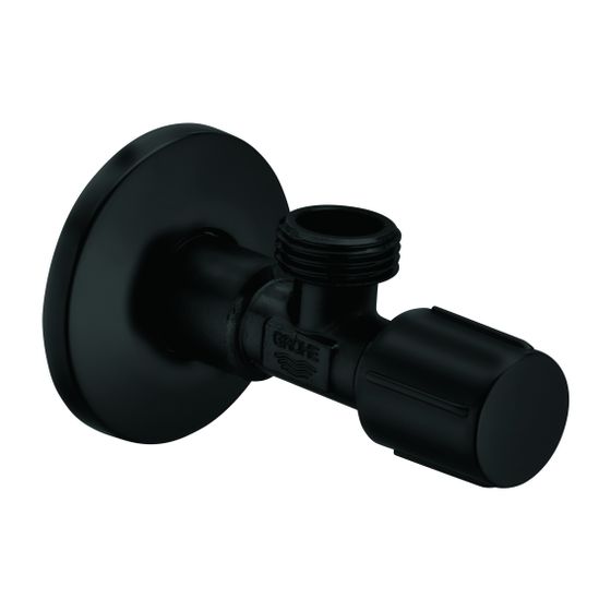 Grohe Eckventil Mattschwarz, langer Schubschaft, Wandanschluss 1/2