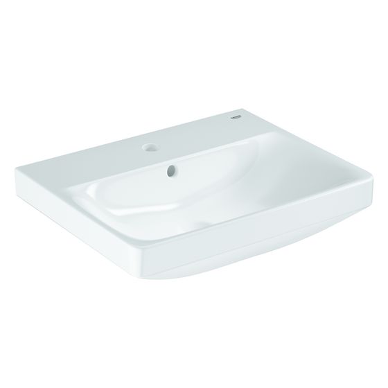 Grohe Waschtisch Euro Keramik, wandhängend, 550x440mm, 1 Hahnloch, mit Überlauf, HyperClean, Alpinweiß, 102430SH00