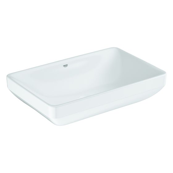 Grohe Aufsatzschale Euro Keramik, 600x400mm, ohne Hahnloch mit Überlauf, Alpinweiß, 102434SH00