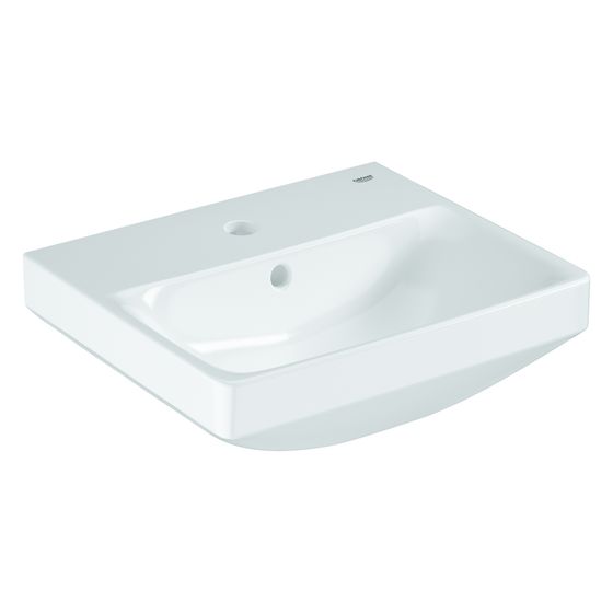 Grohe Euro Keramik Handwaschbecken, wandhängend, 450x385mm, 1 Hahnloch, mit Überlauf, Alpinweiß, 102435SH00