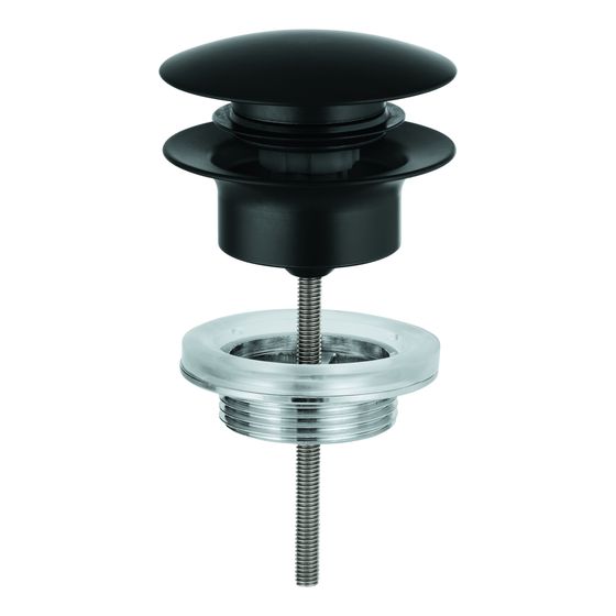 Grohe Ablaufgarnitur mit Druckstopfen, 63mm, Mattschwarz, 1024642430