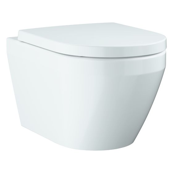 Grohe Wand-Tiefspül-WC Set Euro Keramik mit WC-Sitz Soft Close, Alpinweiß, 102510SH00