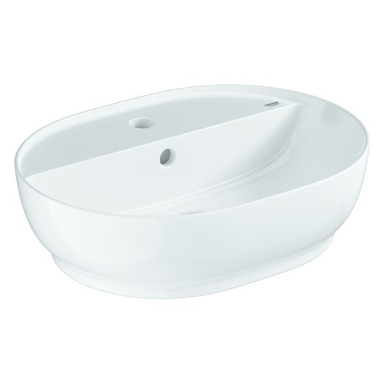 Grohe Essence Aufsatzschale, 500x400mm, 1 Hahnloch, mit Überlauf, ohne Ablaufgarnitur, Alpinweiß, 103566SH00