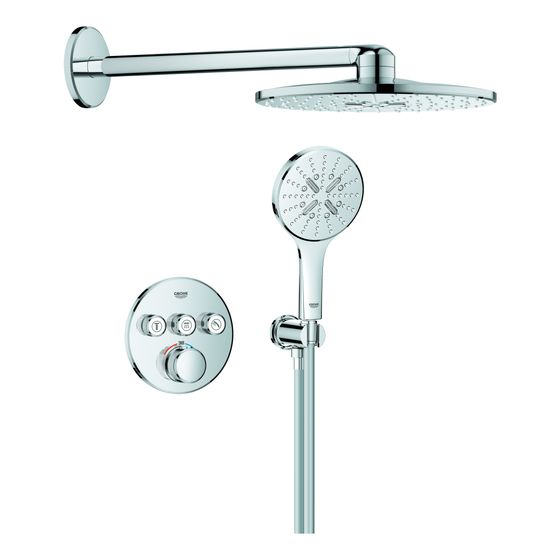 Grohe Grotherm SmartControl UP-Duschsystem 7 rund RSH SmartActive 310 Kopfbrause-Set 3-Wege-Batt. SmartActive 130, Chrom