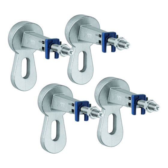 Grohe Wandwinkel 9, für Vorwand-Montage, für Befestigung am Mauerwerk/vor Ständerwand, Verstellbarkeit 105-155mm, 4 Stück