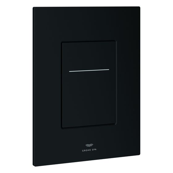 Grohe Arena Aqua Tiles WC-Betätigung, eckig, senkrechte Montage für 2-Mengen-Spülung, 6V-Batterie, Phantom Black, 104644KF00