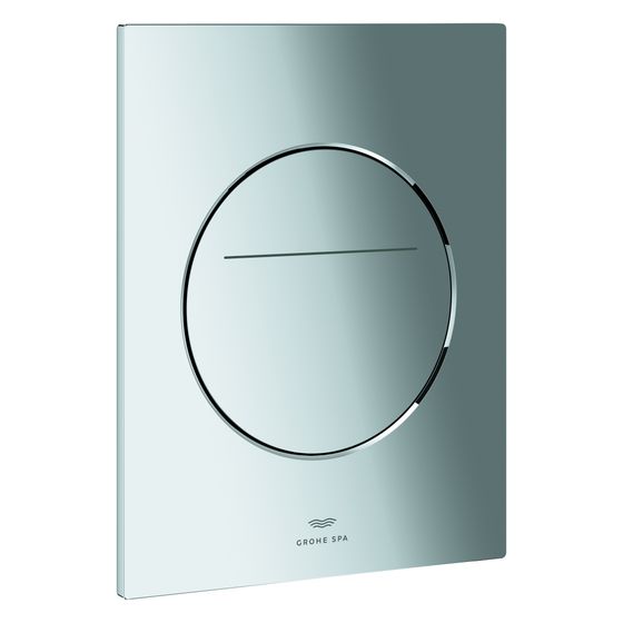 Grohe Arena Aqua Tiles WC-Betätigung, rund, senkrechte Montage für 2-Mengen-Spülung, 6V-Batterie, Chrom, 1046450000