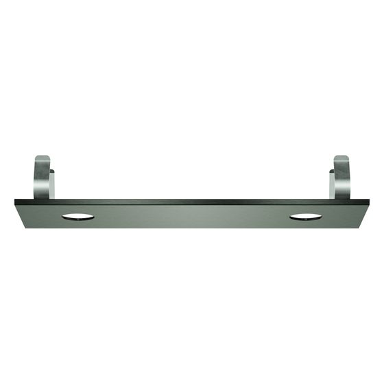Grohe Rainshower Aqua Deckenbrausen-Abdeckung für 2 Strahlbildner, 334x111mm, Hard Graphite gebürstet, 104993AL00