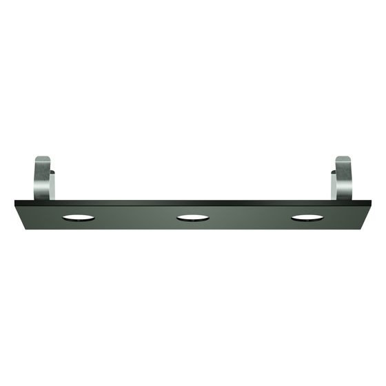 Grohe Rainshower Aqua Deckenbrausen-Abdeckung für 3 Strahlbildner, 334x111mm, Satin Graphite, 104994MG00