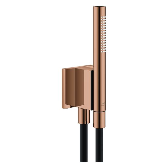 Grohe Rainshower Aqua Stick Handbrauseset 2 Stahlarten, Brauseschlauch 1500mm, Metall, magnetisch, max 9,5l/min, Warm Sunset